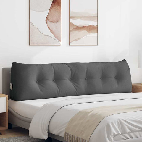 Cuscino per Schiena Grigio scuro 180 x 24 x 50 cm Tessuto