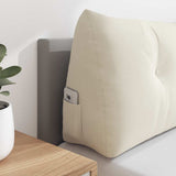 Cuscino per Schiena Crema 180 x 24 x 50 cm Velluto