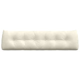 Cuscino per Schiena Crema 180 x 24 x 50 cm Velluto