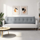 Cuscino per Schiena Grigio chiaro 200 x 24 x 50 cm Tessuto