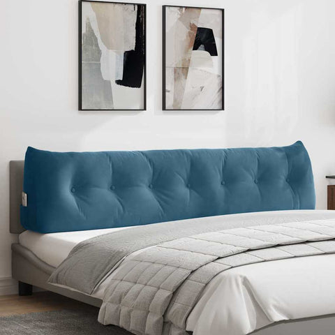 Cuscino per Schiena Blu 200 x 24 x 50 cm Velluto