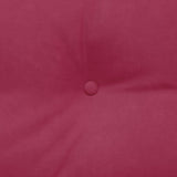 Cuscino per Schiena Rosso Vino 200 x 24 x 50 cm Velluto