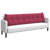 Cuscino per Schiena Rosso Vino 200 x 24 x 50 cm Velluto