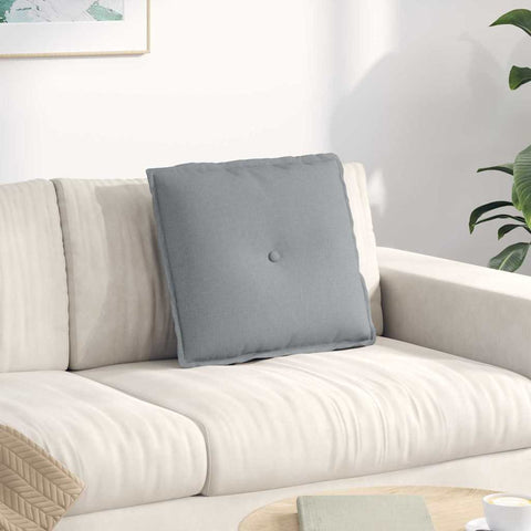 Cuscino per Schiena Grigio chiaro 50 x 19 x 45 cm Tessuto