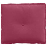Cuscino per Schiena Rosso Vino 50 x 45 cm Tessuto in Cords