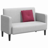 Cuscino per Schiena Rosso Vino 50 x 45 cm Tessuto in Cords