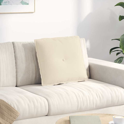 Cuscino per Schiena Beige 50 x 45 cm Tessuto in Microfibra