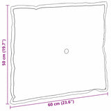 Cuscino per Schiena Giallo Chiaro 60 x 50 cm Tessuto in Cords