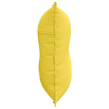 Cuscino per Schiena Giallo Chiaro 80 x 19 x 50 cm Tessuto