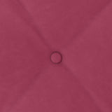 Cuscino per Schiena Rosso Vino 80 x 50 cm Tessuto in Cords