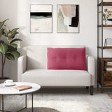 Cuscino per Schiena Rosso Vino 80 x 50 cm Tessuto in Cords