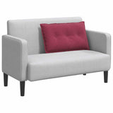 Cuscino per Schiena Rosso Vino 80 x 50 cm Tessuto in Cords