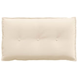 Cuscino per Schiena Beige 80 x 50 cm Tessuto in Microfibra