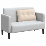 Cuscino per Schiena Beige 80 x 50 cm Tessuto in Microfibra