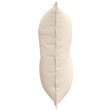 Cuscino per Schiena Beige 80 x 50 cm Tessuto in Microfibra