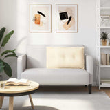 Cuscino per Schiena Crema 80 x 50 cm Tessuto in Cords