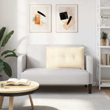 Cuscino per Schiena Crema 80 x 50 cm Tessuto in Cords