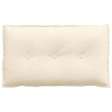 Cuscino per Schiena Crema 80 x 50 cm Tessuto in Cords