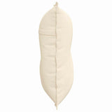 Cuscino per Schiena Crema 80 x 50 cm Tessuto in Cords