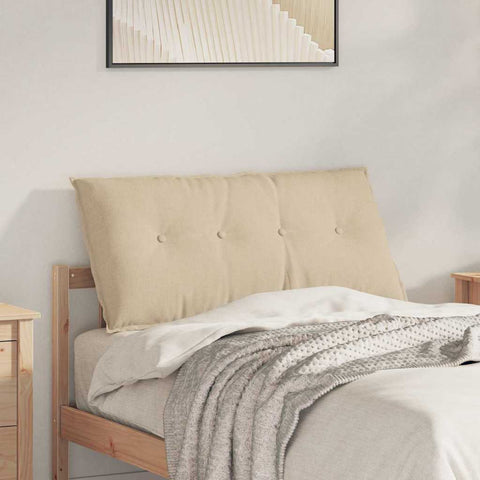 Cuscino per Schiena Crema 100 x 19 x 50 cm Tessuto