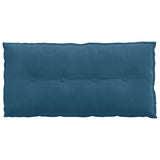 Cuscino per Schiena Blu 100 x 50 cm Tessuto in Cords
