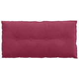 Cuscino per Schiena Rosso Vino 100 x 50 cm Tessuto in Cords