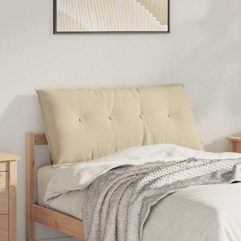 Cuscino per Schiena Crema 100 x 50 cm Tessuto in Microfibra