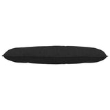 Cuscino per Schiena Nero 120 x 19 x 50 cm Tessuto