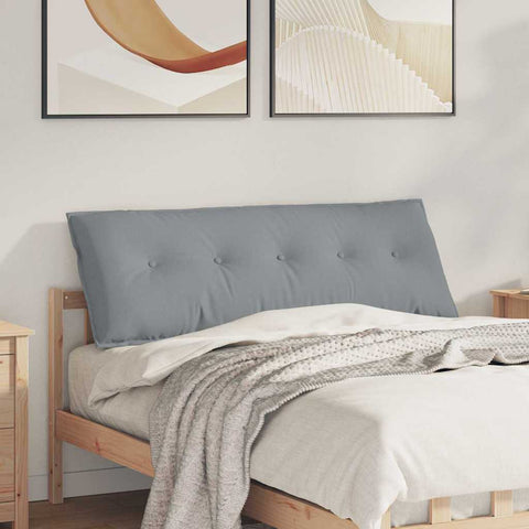 Cuscino per Schiena Grigio chiaro 140 x 19 x 50 cm Tessuto