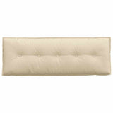 Cuscino per Schiena Crema 140 x 19 x 50 cm Tessuto