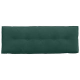 Cuscino per Schiena Verde Scuro 140 x 50 cm Tessuto in Cords