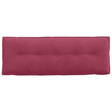 Cuscino per Schiena Rosso Vino 140 x 50 cm Tessuto in Cords