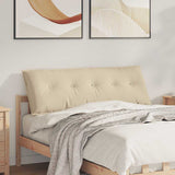 Cuscino per Schiena Crema 140 x 50 cm Tessuto in Microfibra