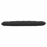 Cuscino per Schiena Nero 180 x 50 cm Tessuto in Microfibra