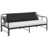Cuscino per Schiena Nero 180 x 50 cm Tessuto in Microfibra