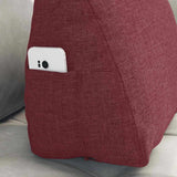 Cuscino per Schiena Rosso Vino 45 x 20 x 35 cm Tessuto