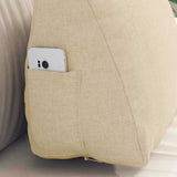 Cuscino per Schiena Crema 45 x 20 x 35 cm Tessuto