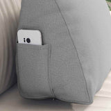 Cuscino per Schiena Grigio Nuvola 45 x 20 x 35 cm Tessuto