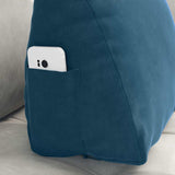 Cuscino per Schiena Blu 45 x 20 x 35 cm Tessuto in Cords