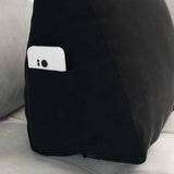 Cuscino per Schiena Nero 45 x 20 x 35 cm Tessuto in Cords