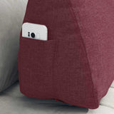 Cuscino per Schiena Rosso Vino 60 x 20 x 50 cm Tessuto