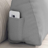 Cuscino per Schiena Grigio Nuvola 60 x 20 x 50 cm Tessuto