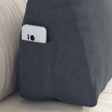 Cuscino per Schiena Grigio scuro 60 x 20 x 50 cm