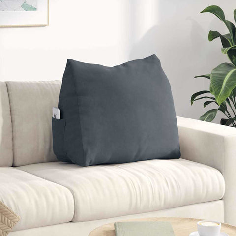 Cuscino per Schiena Grigio scuro 60 x 20 x 50 cm