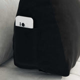 Cuscino per Schiena Nero 60 x 20 x 50 cm Tessuto in Cords