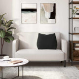 Cuscino per Schiena Nero 60 x 20 x 50 cm Tessuto in Cords