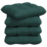 Cuscini per Seduta 4 pcs Verde Scuro 40 x 40 x 12 cm Tessuto