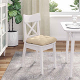 Cuscini per Seduta 4 pcs Crema 45 x 45 cm Tessuto in Microfibra