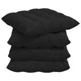 Cuscini per Seduta 2 pcs Nero 40 x 40 x 6 cm Tessuto