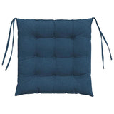 Cuscini per Seduta 2 pcs Blu 40 x 40 x 6 cm Tessuto